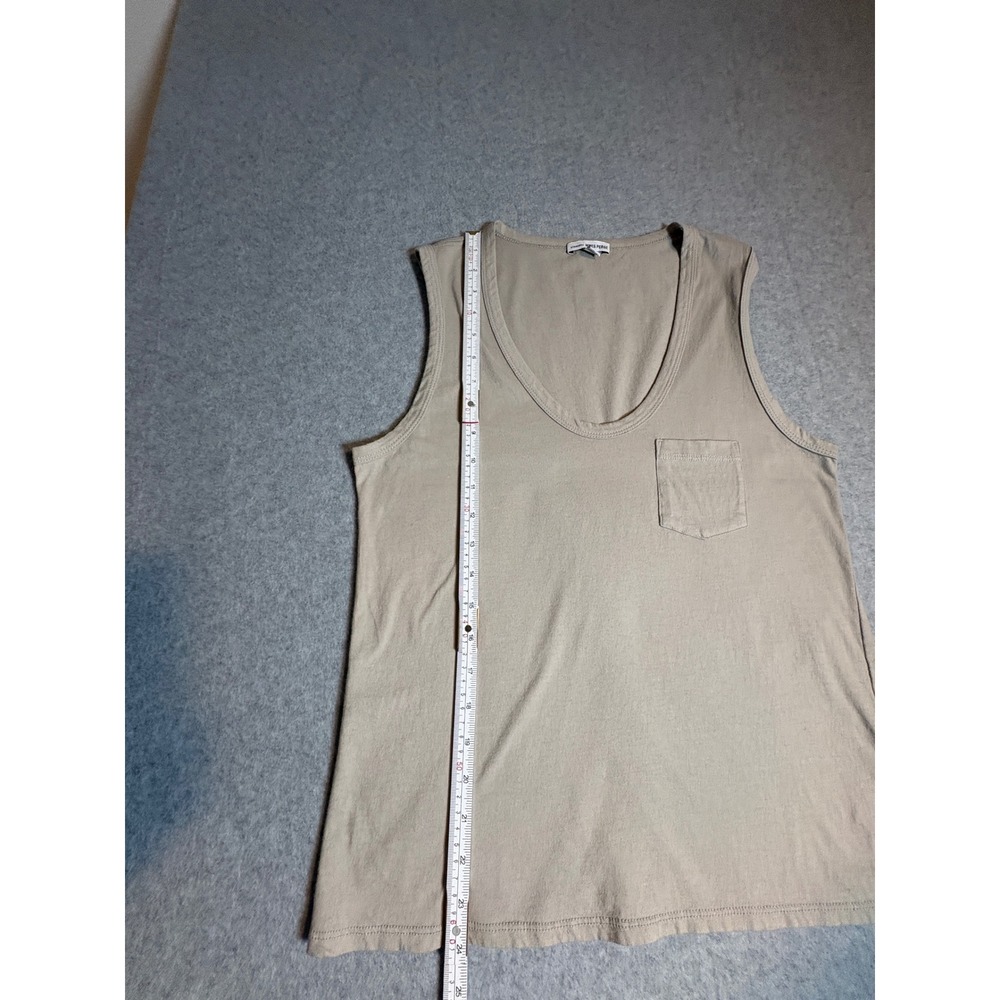 Standard James Perse | Beige Cotton Pocket Tank Top - Style WLJH3115CU | 1